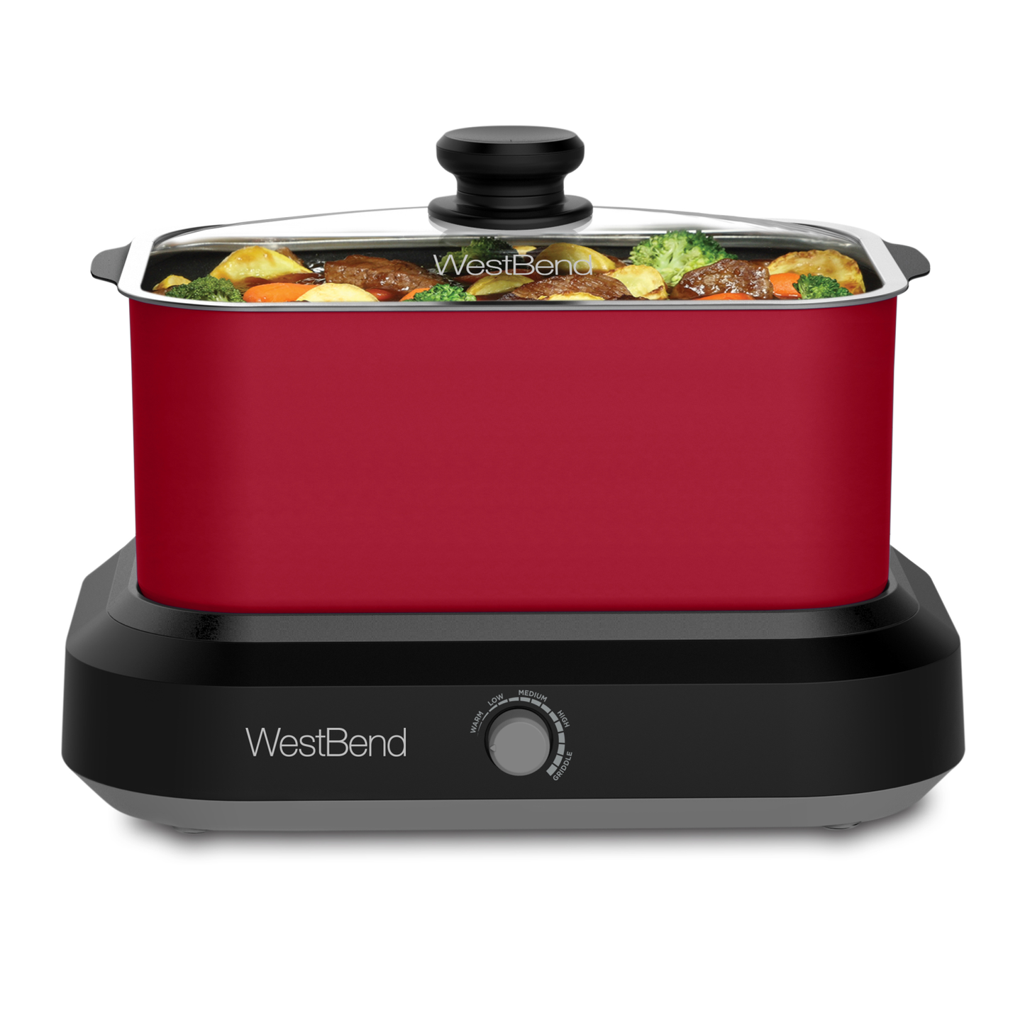 WEST BEND® - 6 QT. VERSATILITY SLOW COOKER WITH RED TOTE AND LID